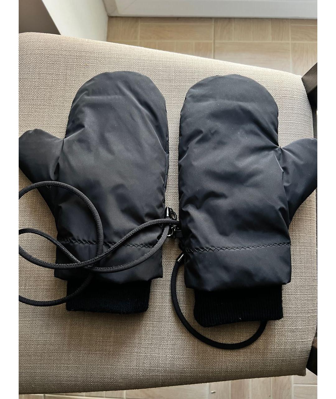 WEEKEND MAX MARA Черные синтетические варежки, фото 4