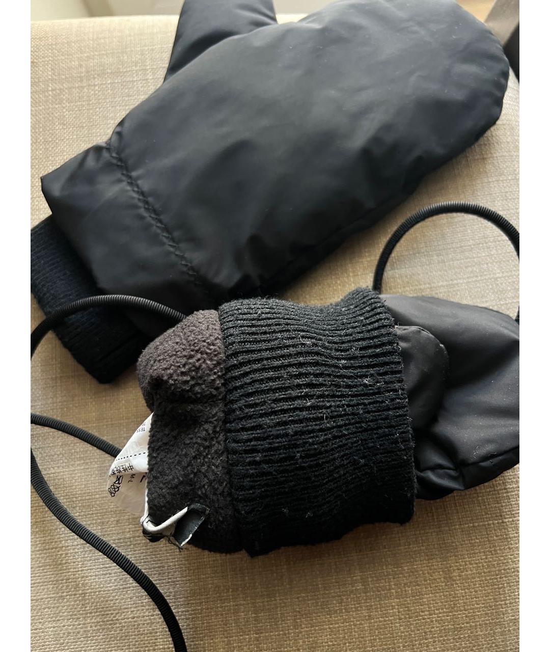 WEEKEND MAX MARA Черные синтетические варежки, фото 6