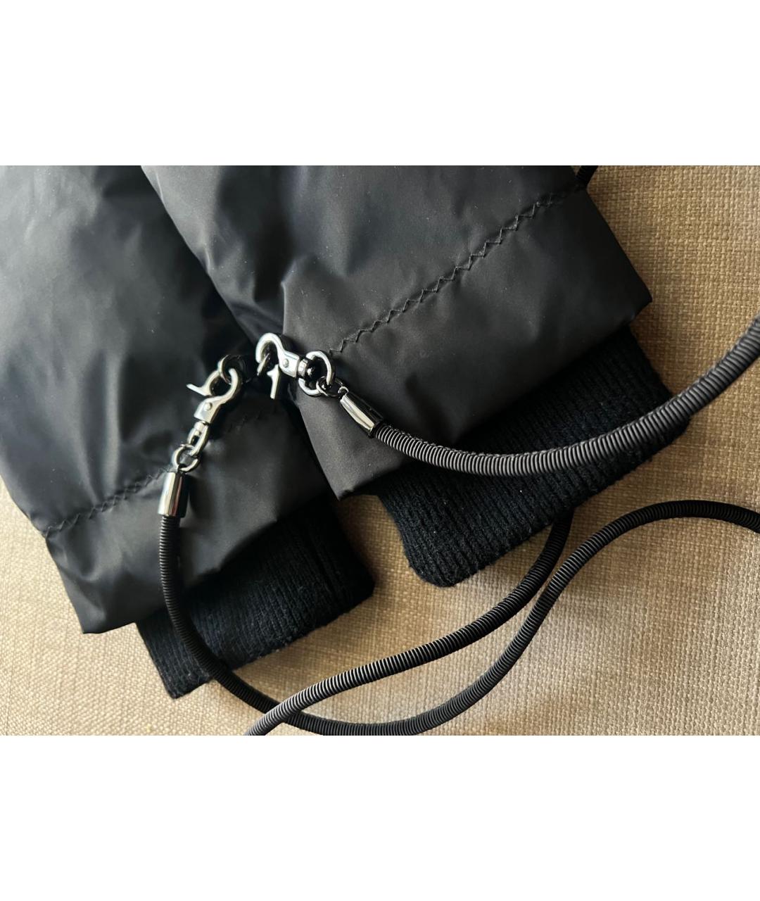 WEEKEND MAX MARA Черные синтетические варежки, фото 5