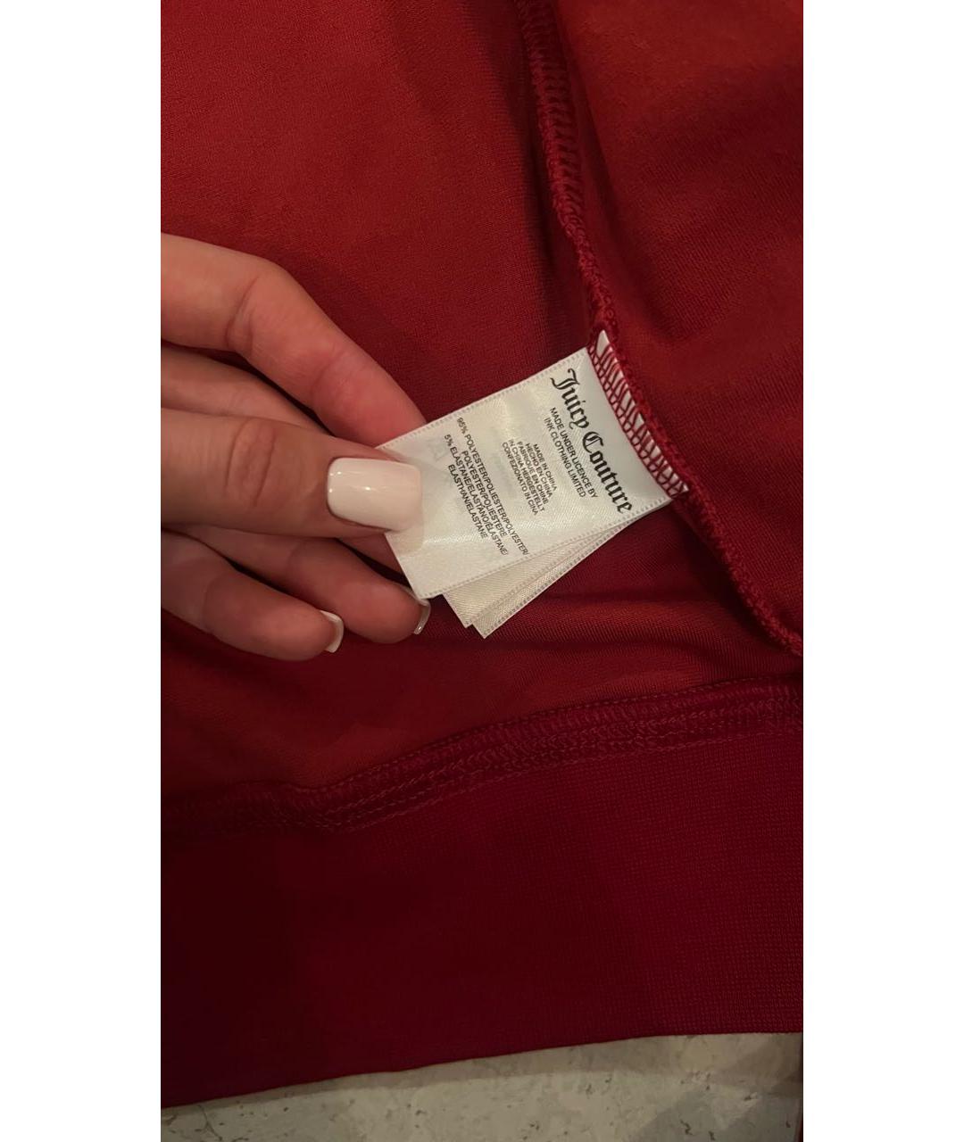 JUICY COUTURE Красный велюровый спортивные костюмы, фото 4