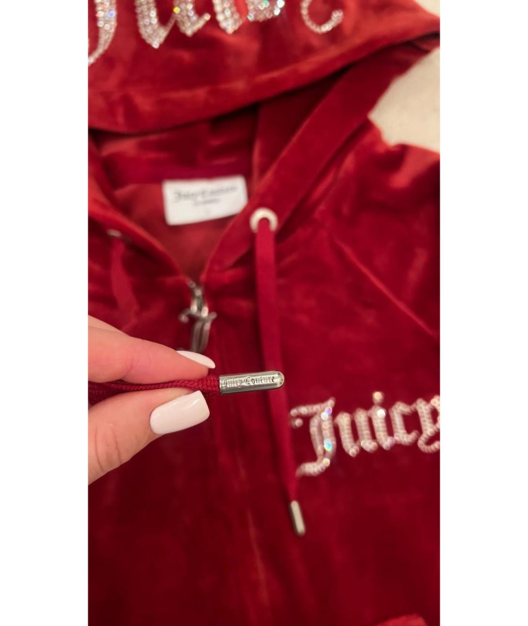 JUICY COUTURE Красный велюровый спортивные костюмы, фото 3