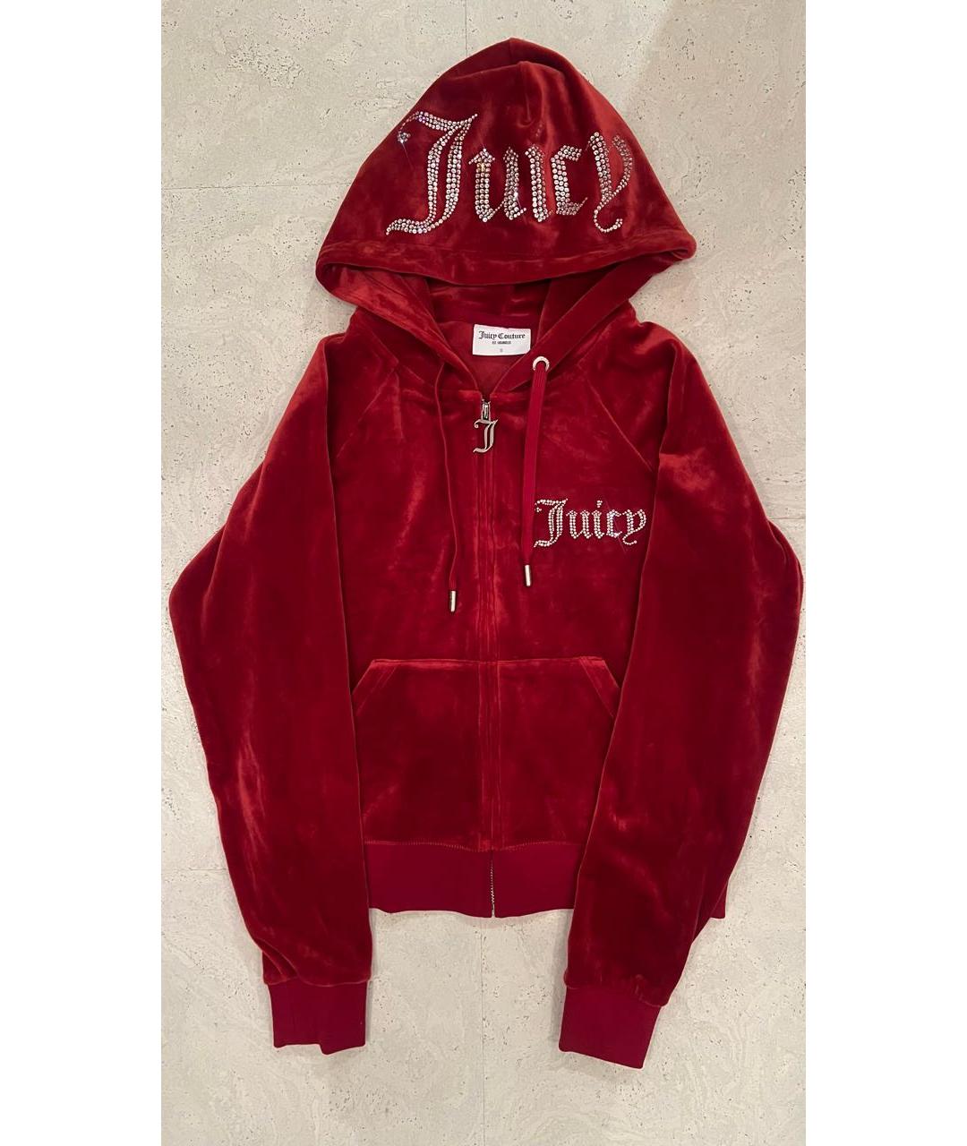 JUICY COUTURE Красный велюровый спортивные костюмы, фото 2