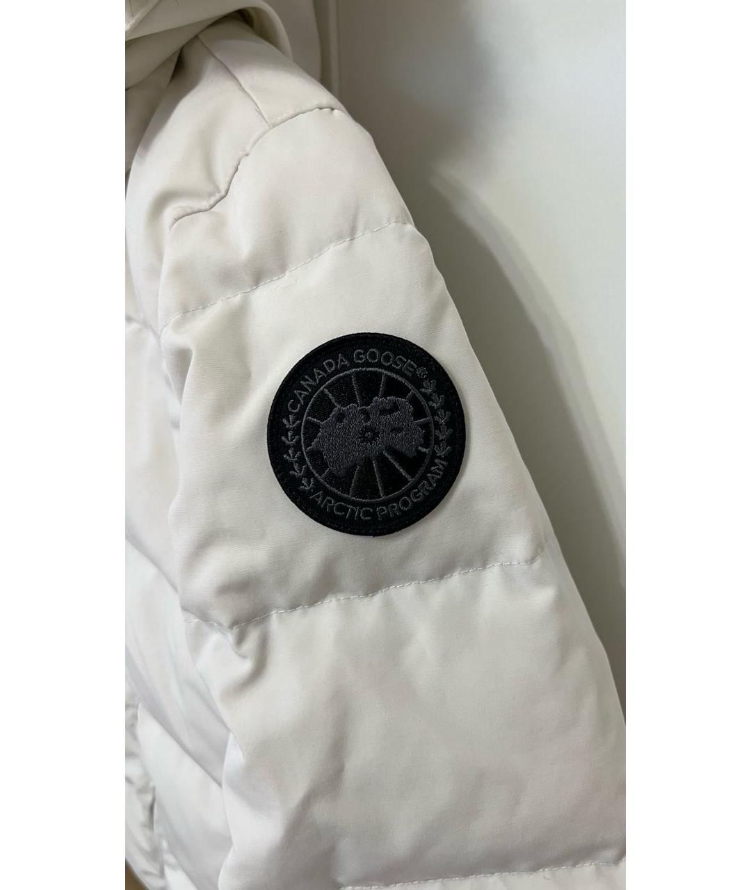 CANADA GOOSE Белая хлопко-эластановая парка, фото 5