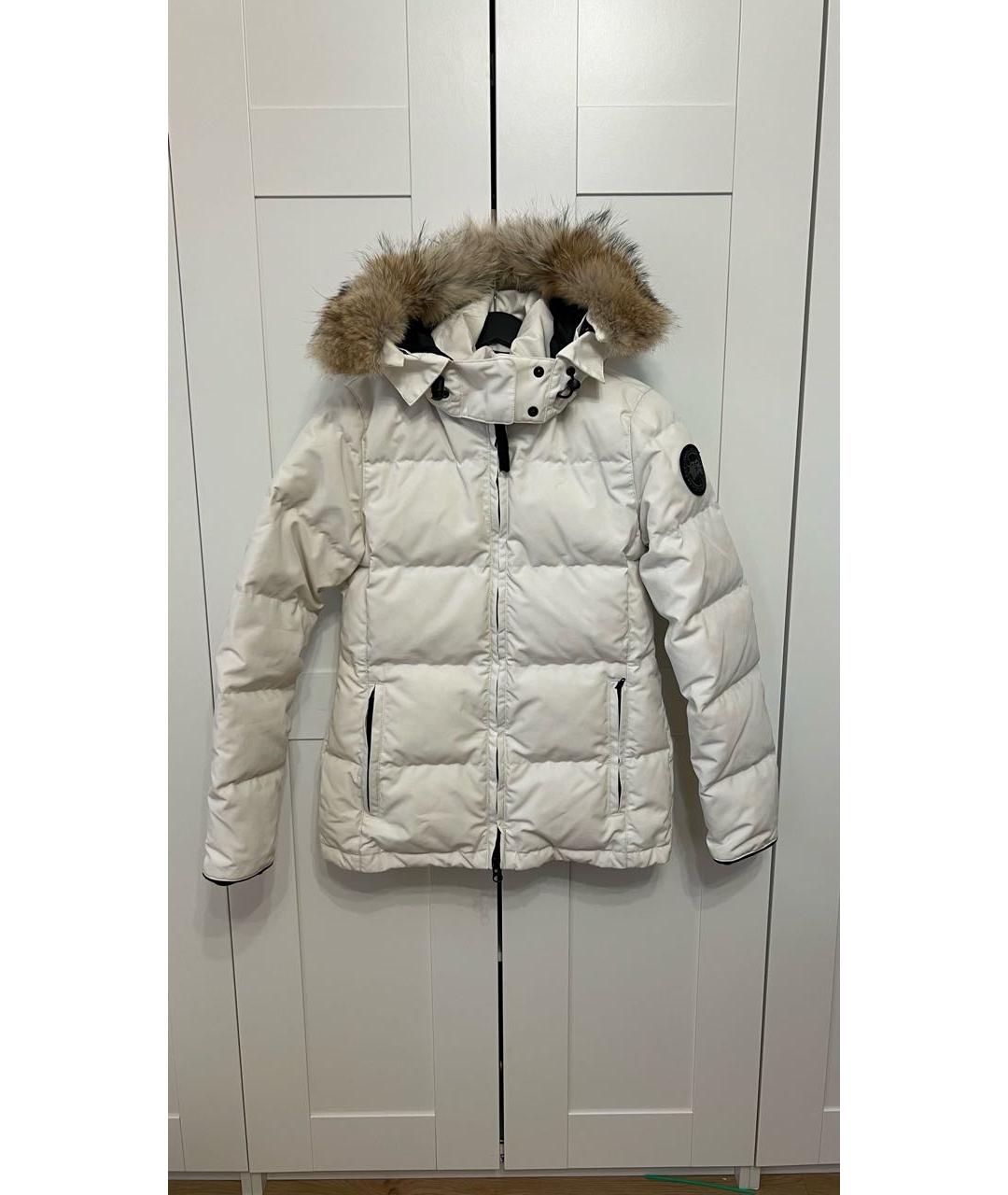 CANADA GOOSE Белая хлопко-эластановая парка, фото 7