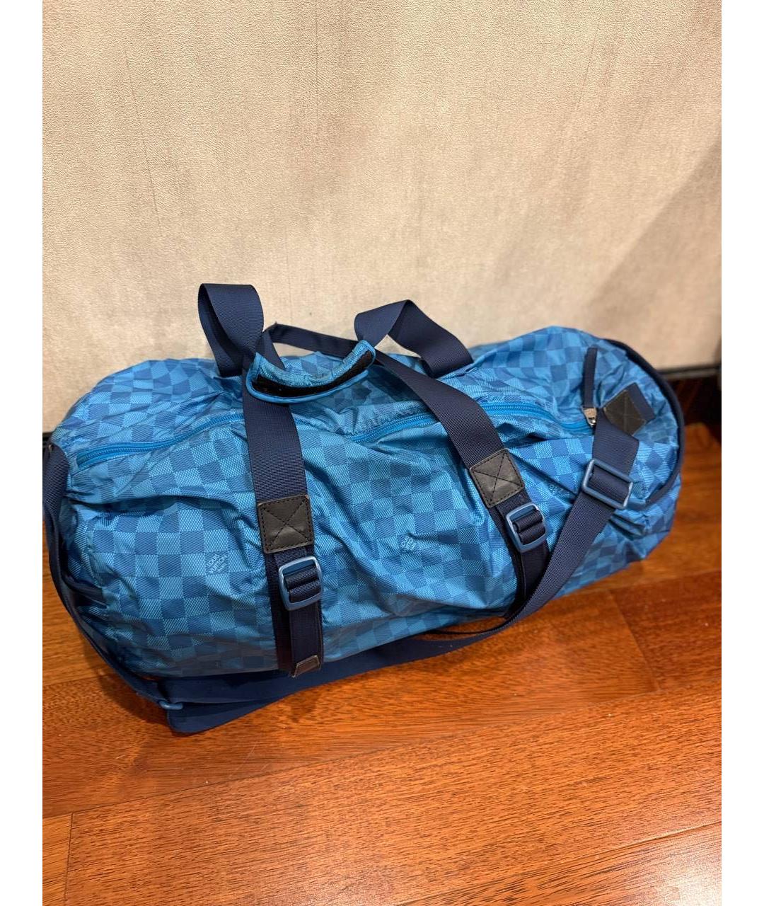 LOUIS VUITTON Синяя дорожная/спортивная сумка, фото 2