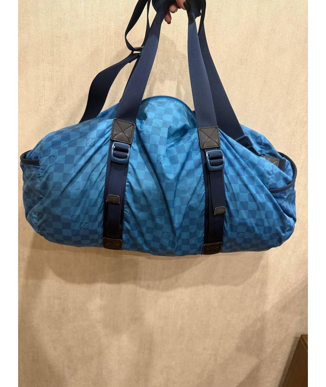 LOUIS VUITTON Синяя дорожная/спортивная сумка, фото 9