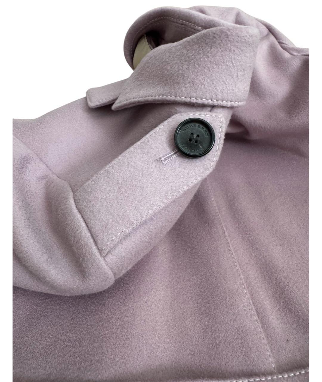 BURBERRY Фиолетовое кашемировое пальто, фото 5