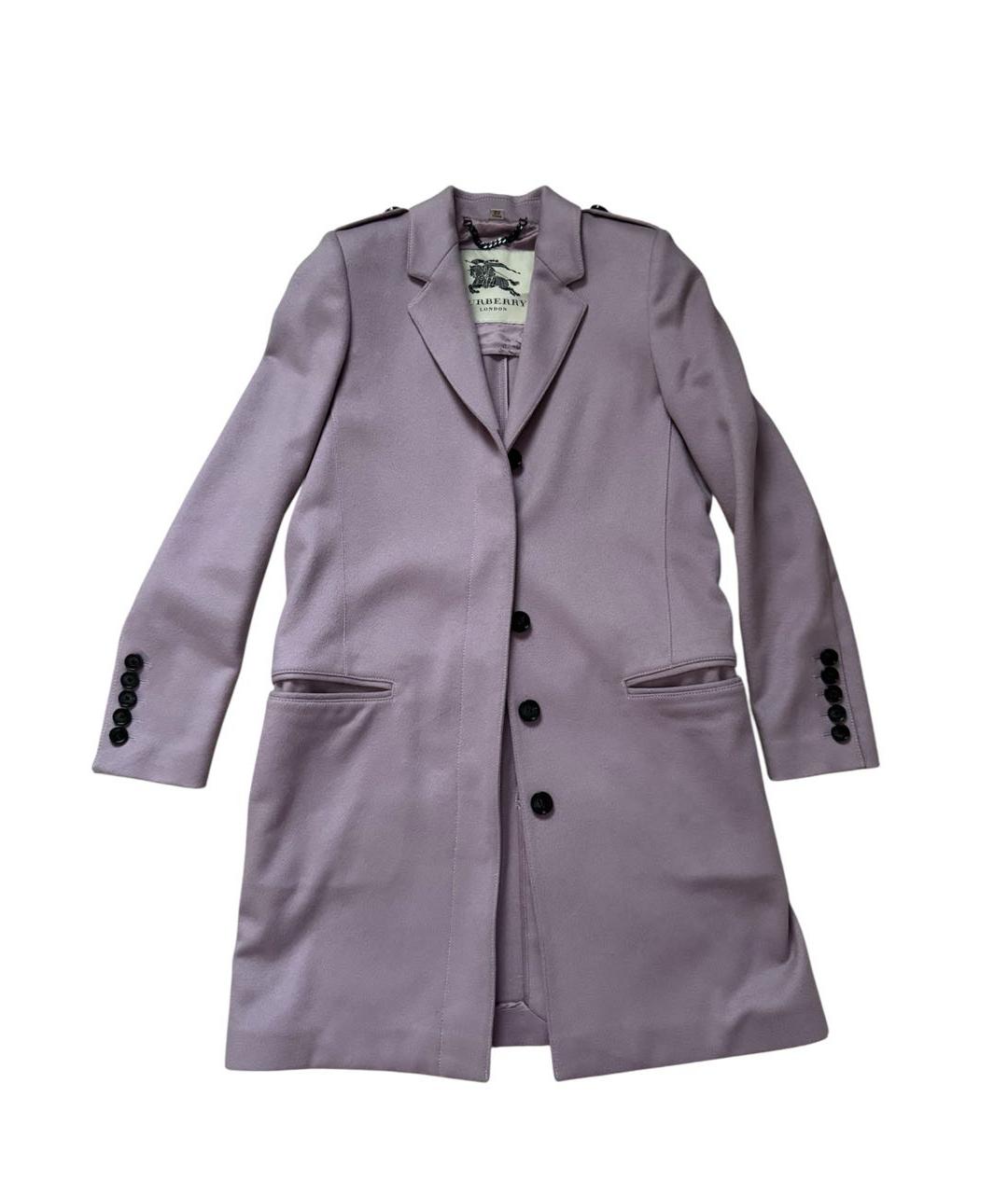 BURBERRY Фиолетовое кашемировое пальто, фото 3