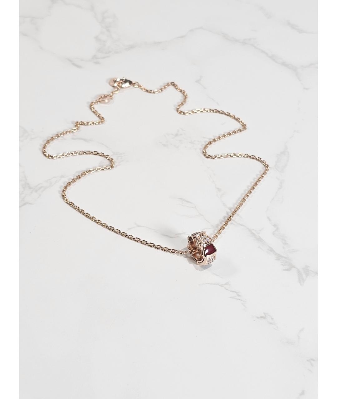 BVLGARI Золотая подвеска из розового золота, фото 3