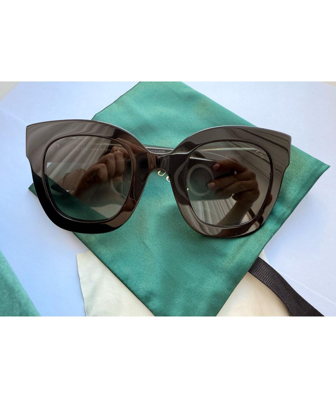 GUCCI Черные пластиковые солнцезащитные очки, фото 9