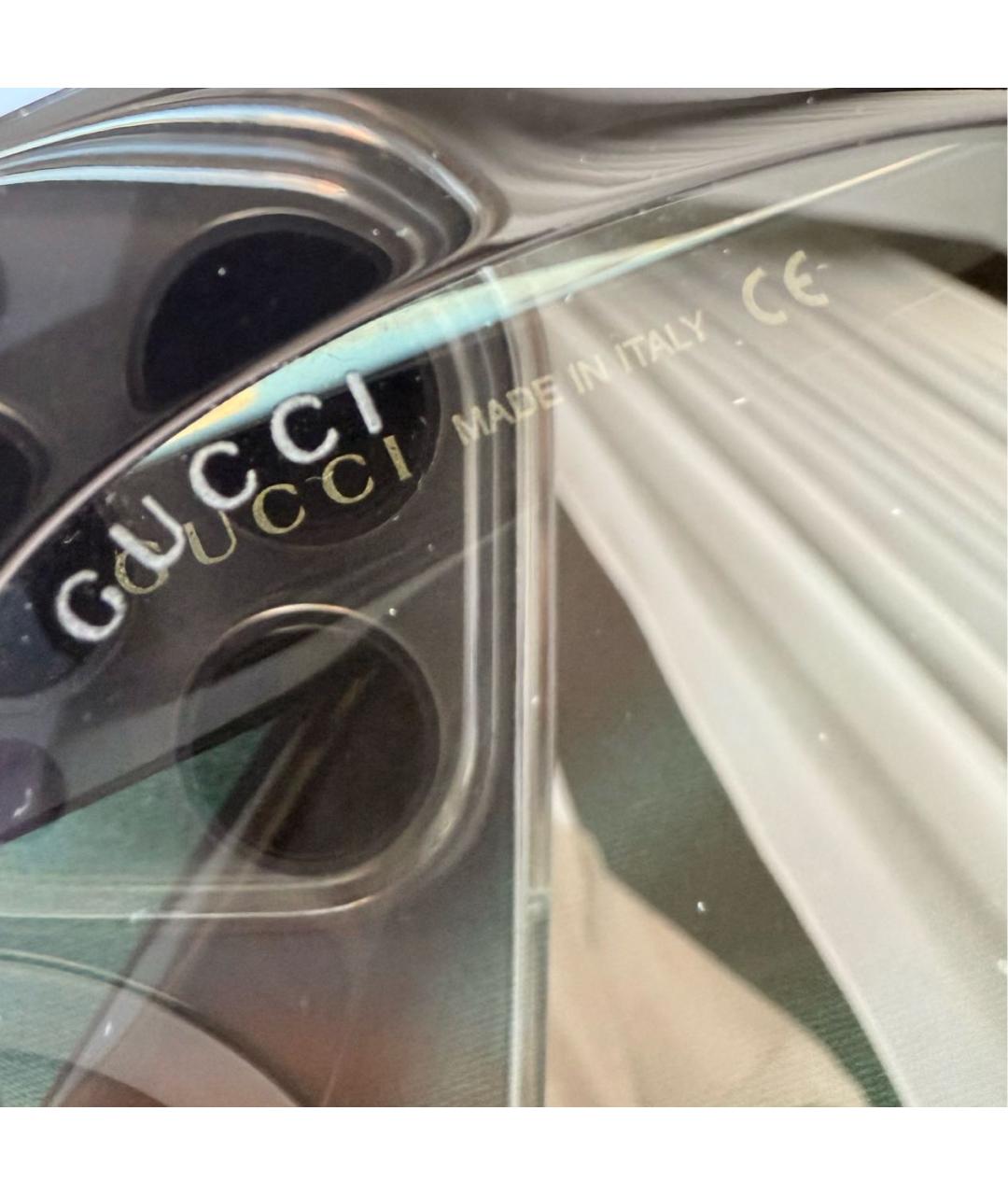 GUCCI Черные пластиковые солнцезащитные очки, фото 8