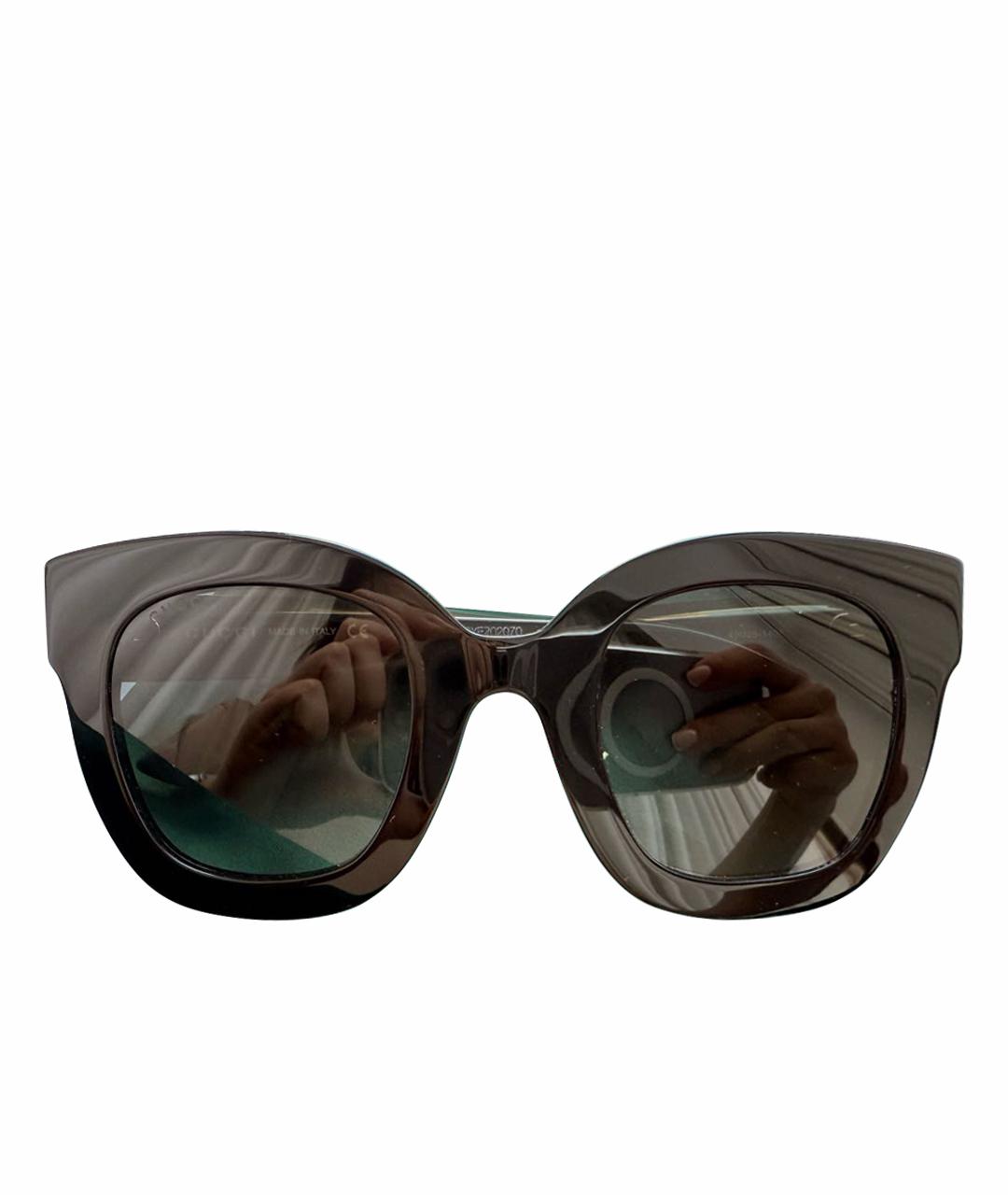 GUCCI Черные пластиковые солнцезащитные очки, фото 1