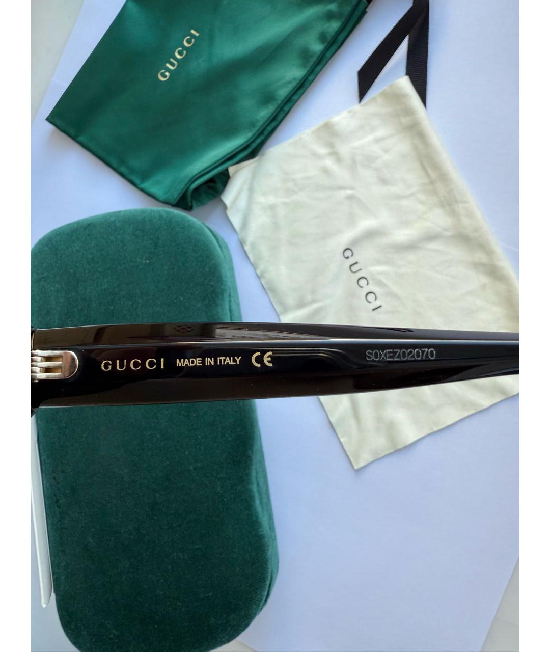 GUCCI Черные пластиковые солнцезащитные очки, фото 6