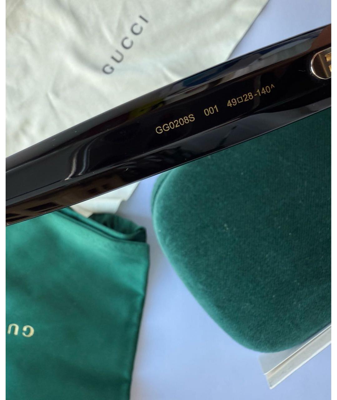 GUCCI Черные пластиковые солнцезащитные очки, фото 5