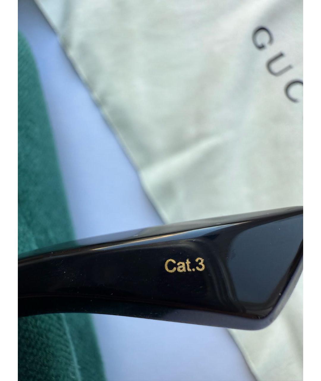 GUCCI Черные пластиковые солнцезащитные очки, фото 7