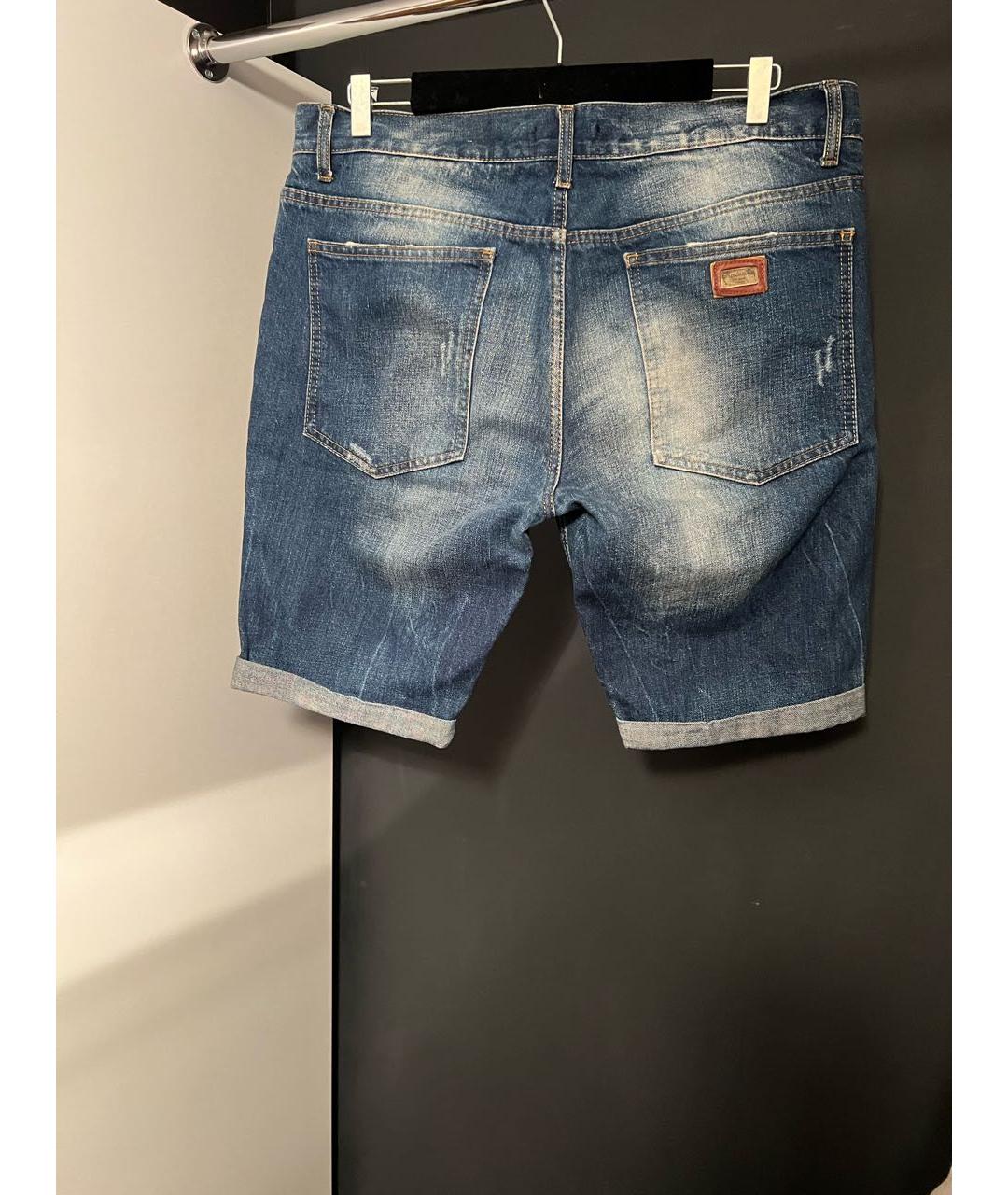 DOLCE&GABBANA Синие хлопковые шорты, фото 2