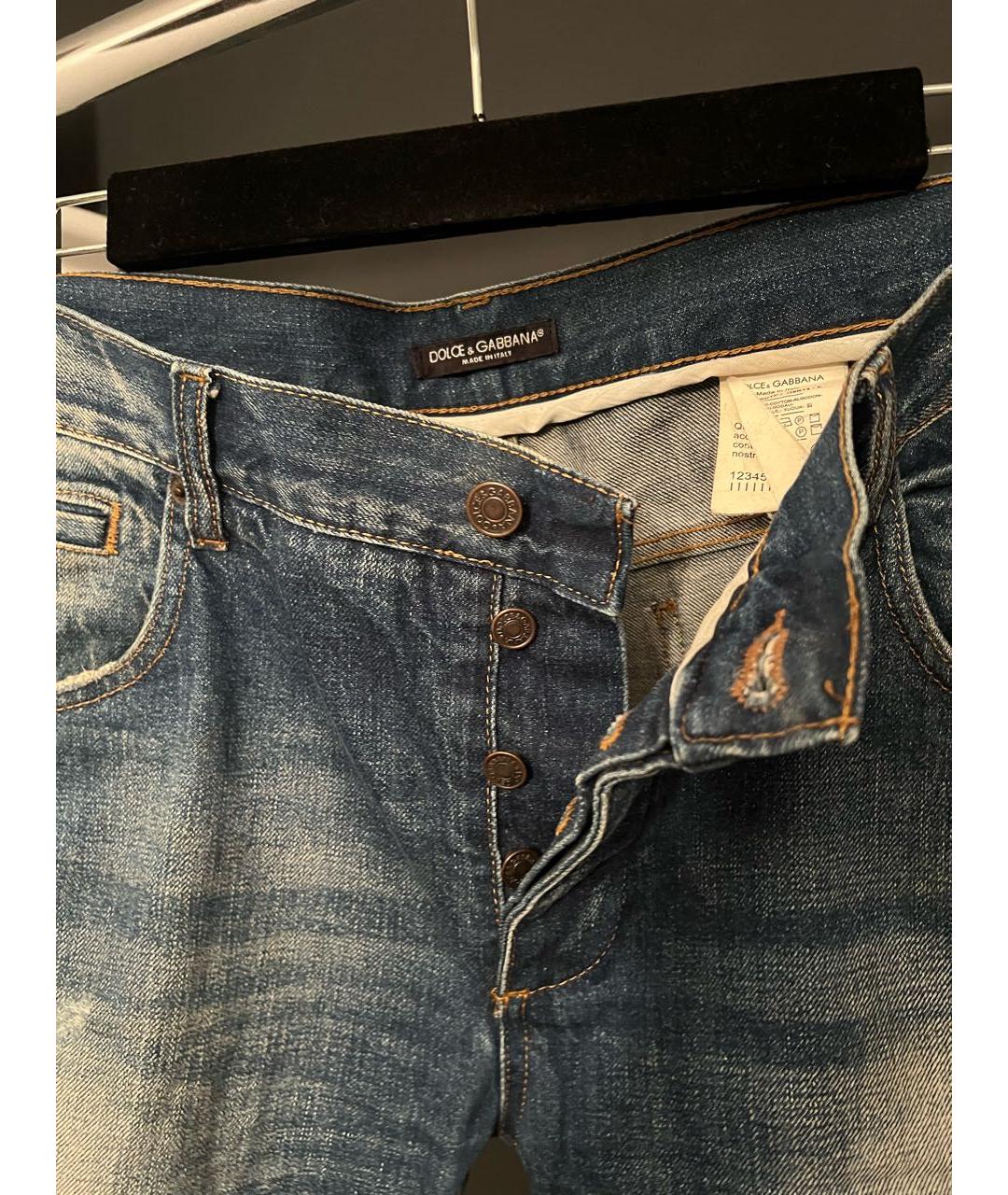 DOLCE&GABBANA Синие хлопковые шорты, фото 4