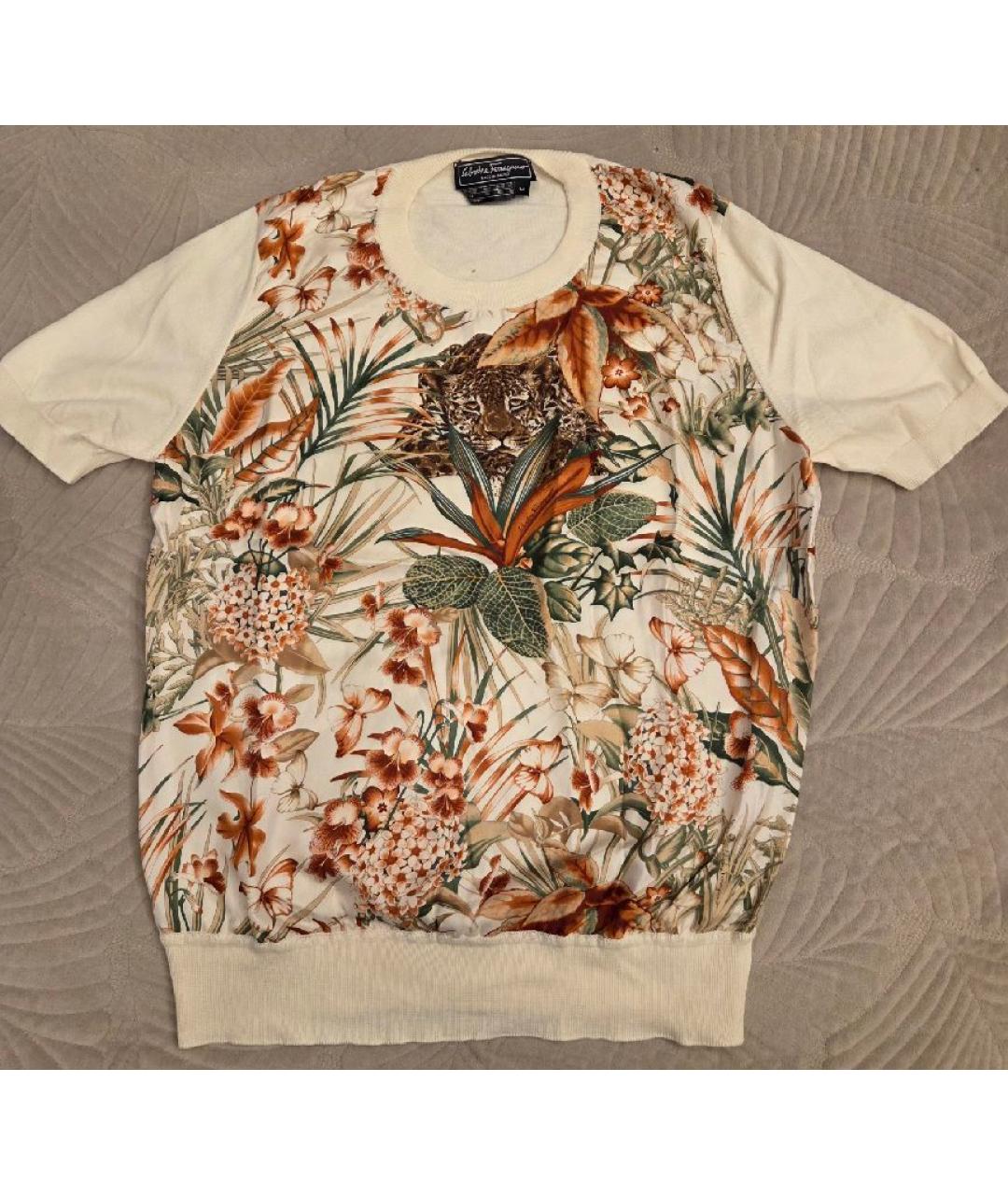 FERRAGAMO Шелковая футболка, фото 10