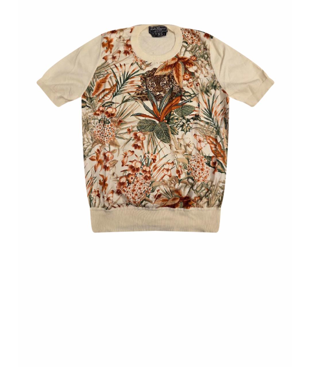 FERRAGAMO Шелковая футболка, фото 1