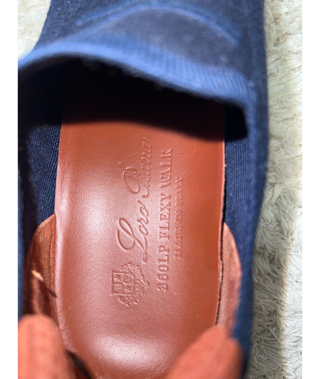 LORO PIANA Темно-синие замшевые лоферы, фото 7