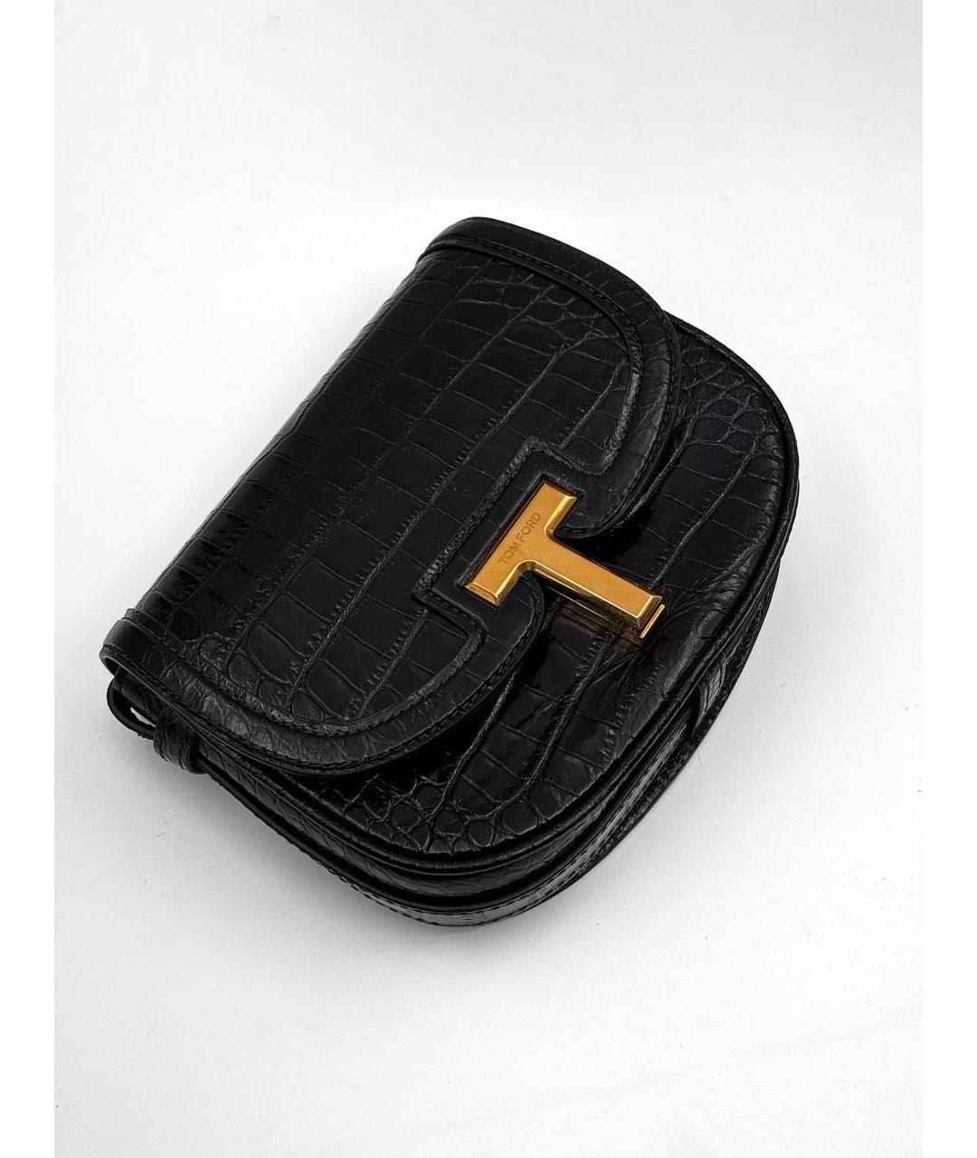 TOM FORD Черная кожаная сумка через плечо, фото 3