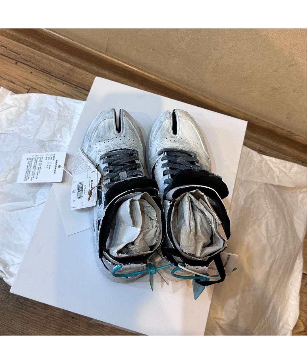 MAISON MARGIELA Белые кожаные кеды, фото 3