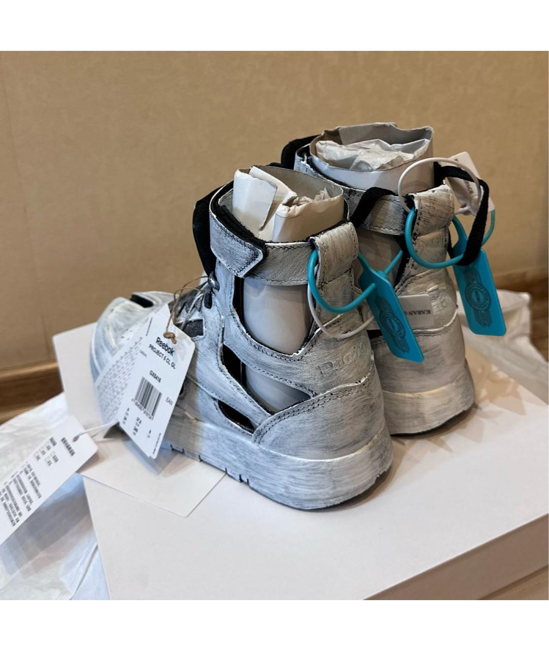 MAISON MARGIELA Белые кожаные кеды, фото 5