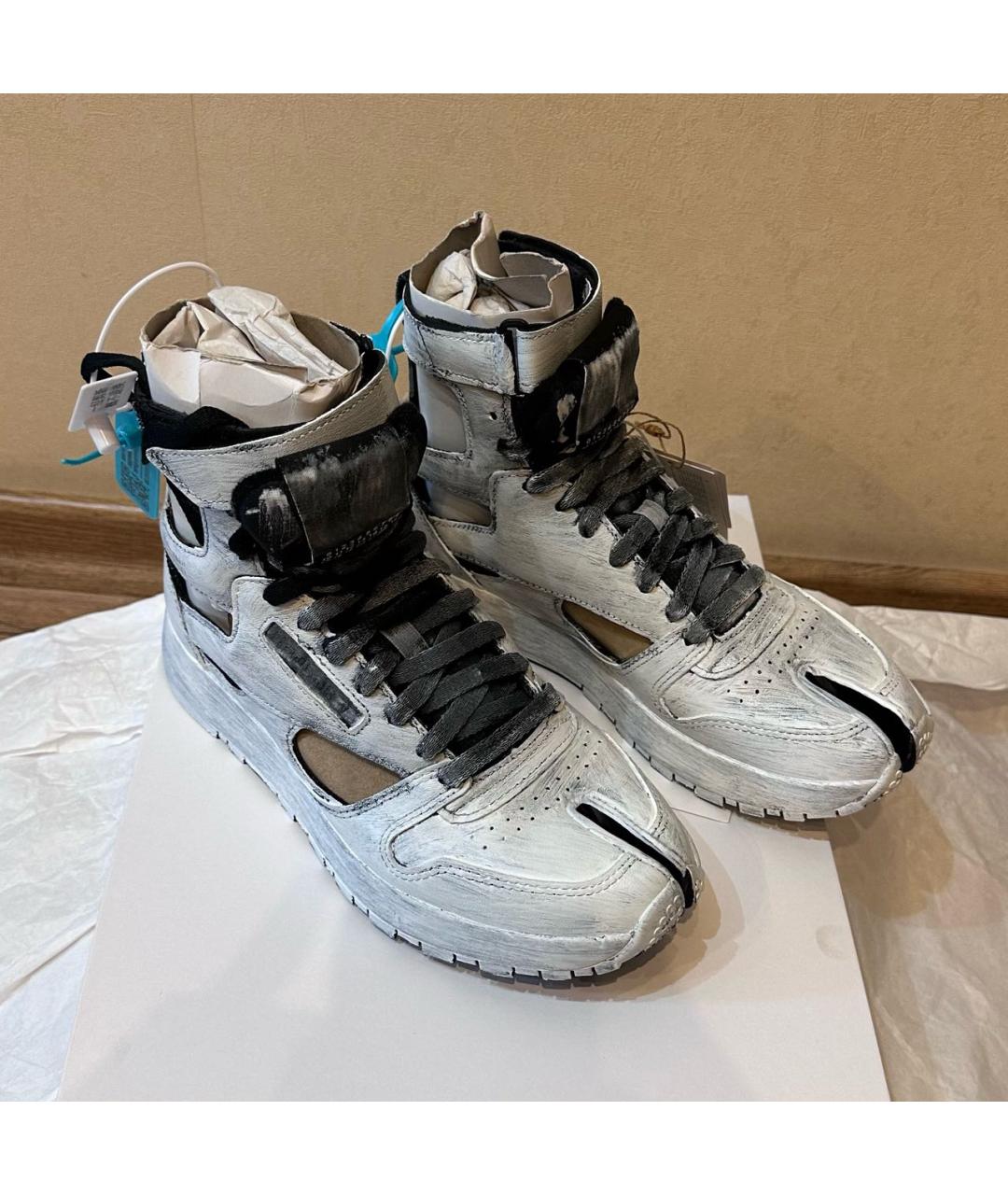 MAISON MARGIELA Белые кожаные кеды, фото 6