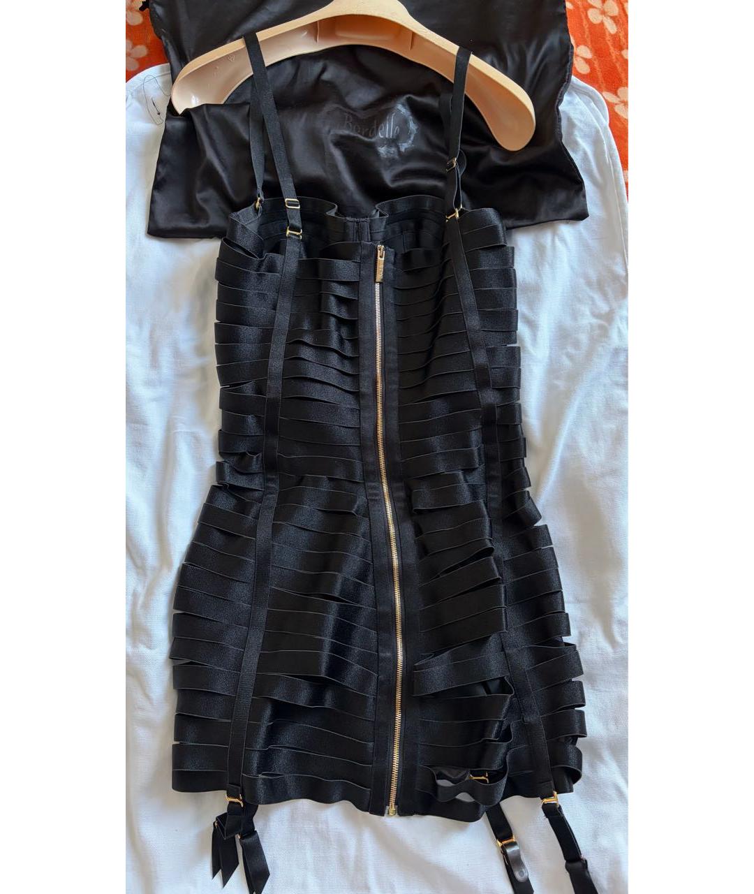 BORDELLE Черное полиамидовое коктейльное платье, фото 2