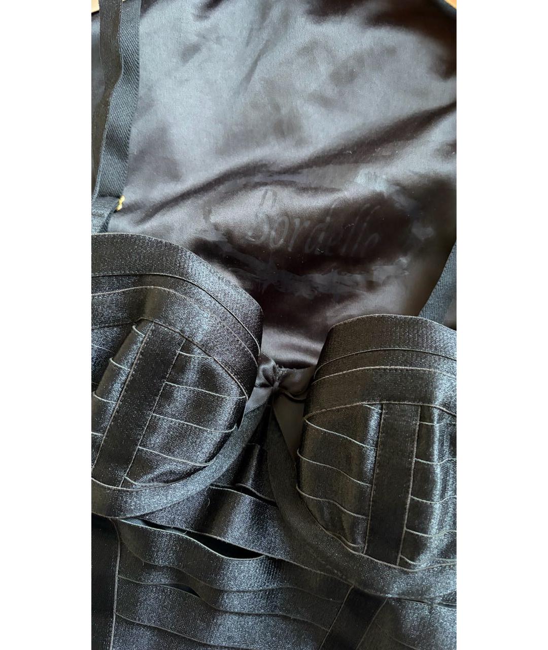 BORDELLE Черное полиамидовое коктейльное платье, фото 4