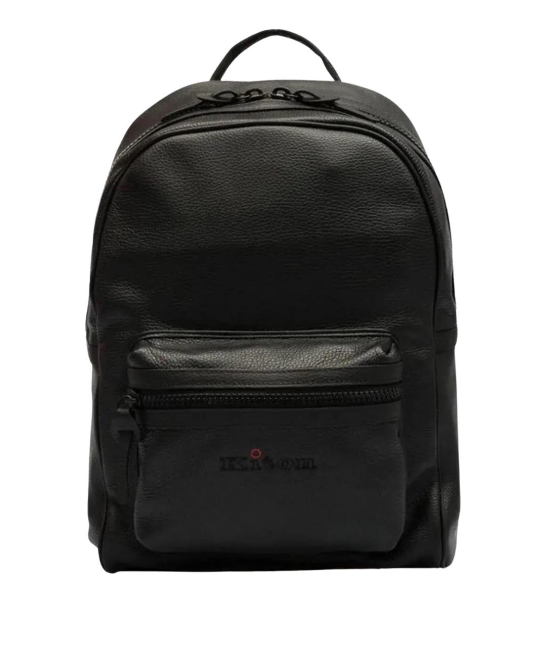 KITON Черный кожаный рюкзак, фото 1