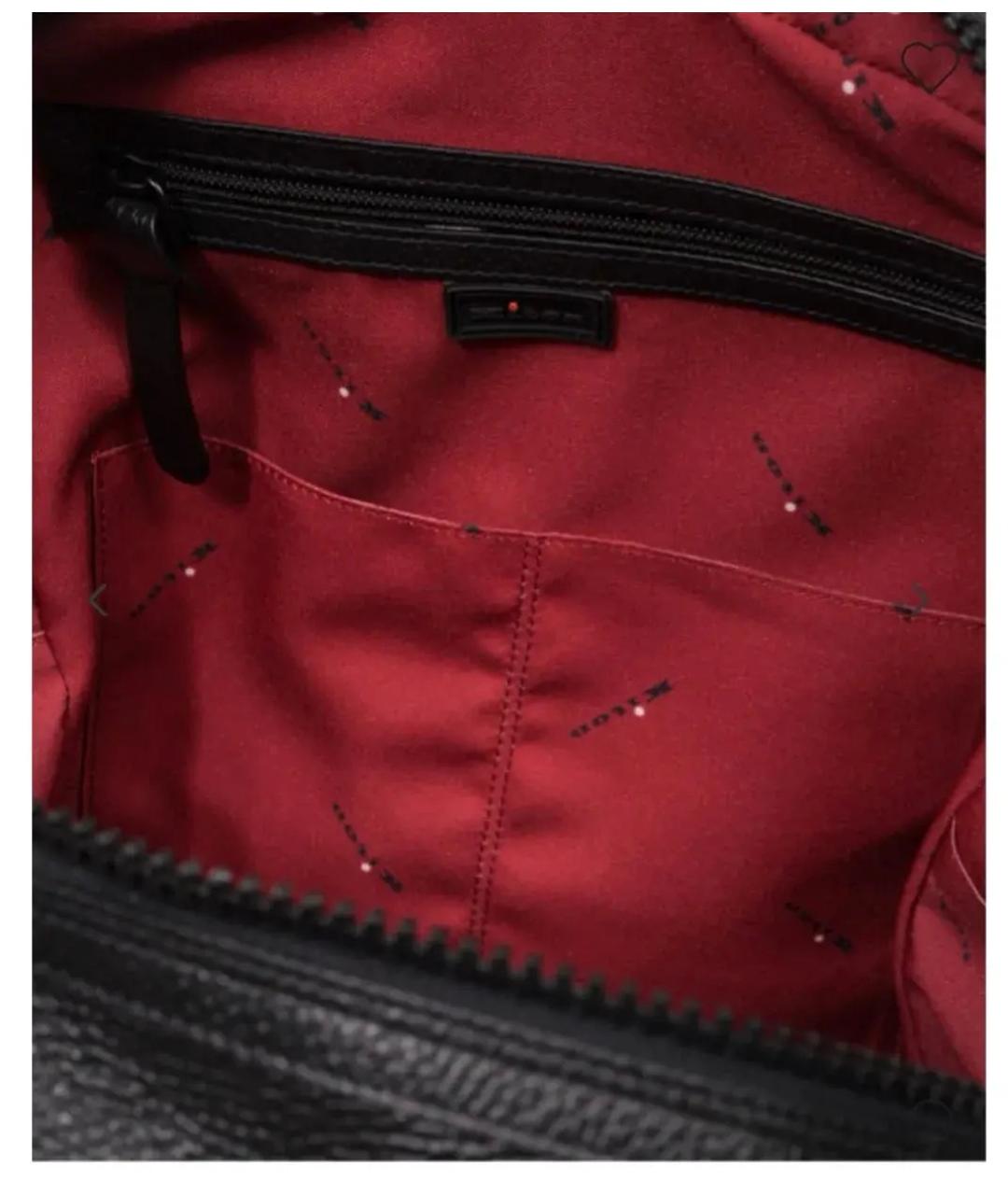 KITON Черный кожаный рюкзак, фото 4