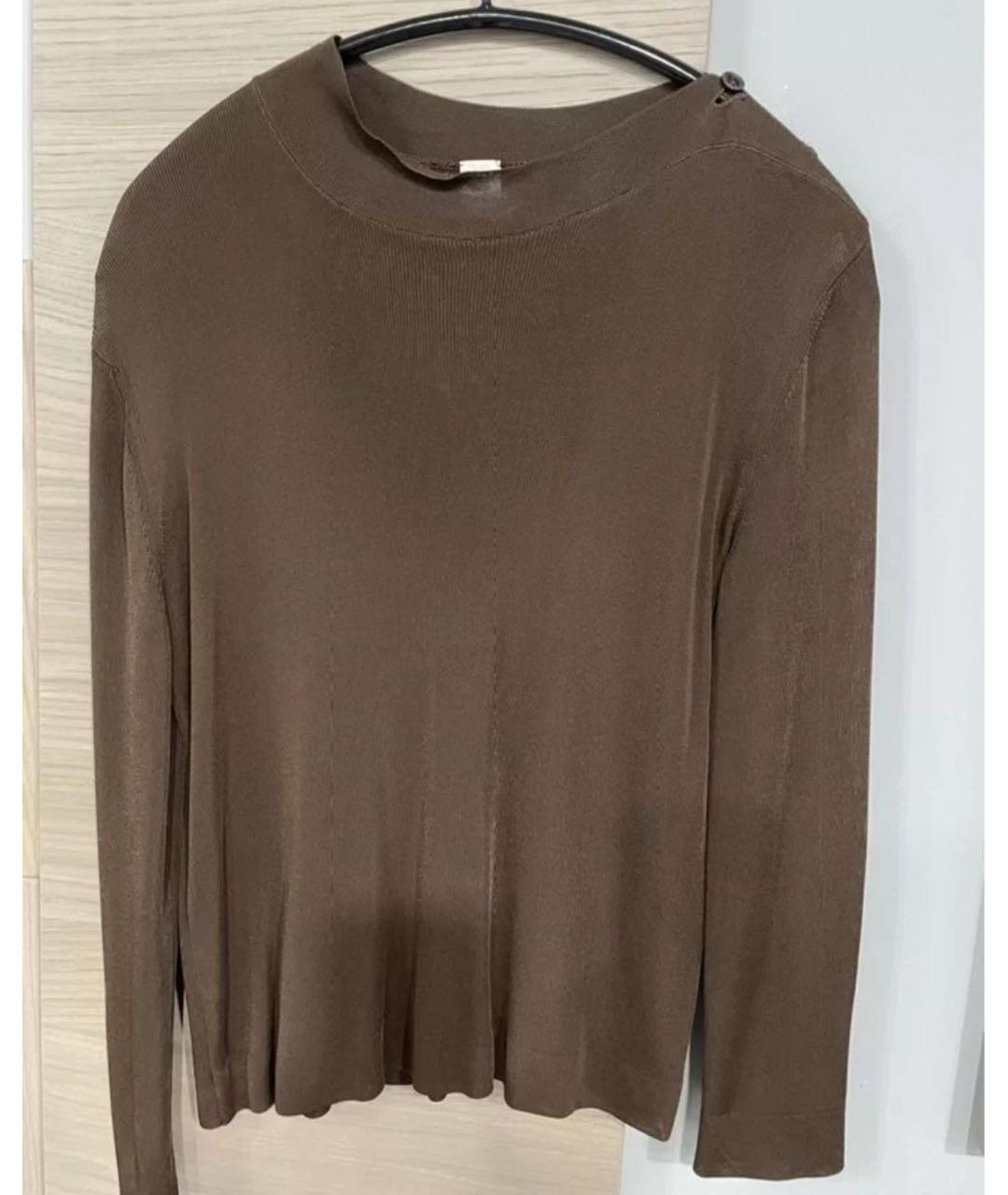 HERMES Коричневый джемпер / свитер, фото 4