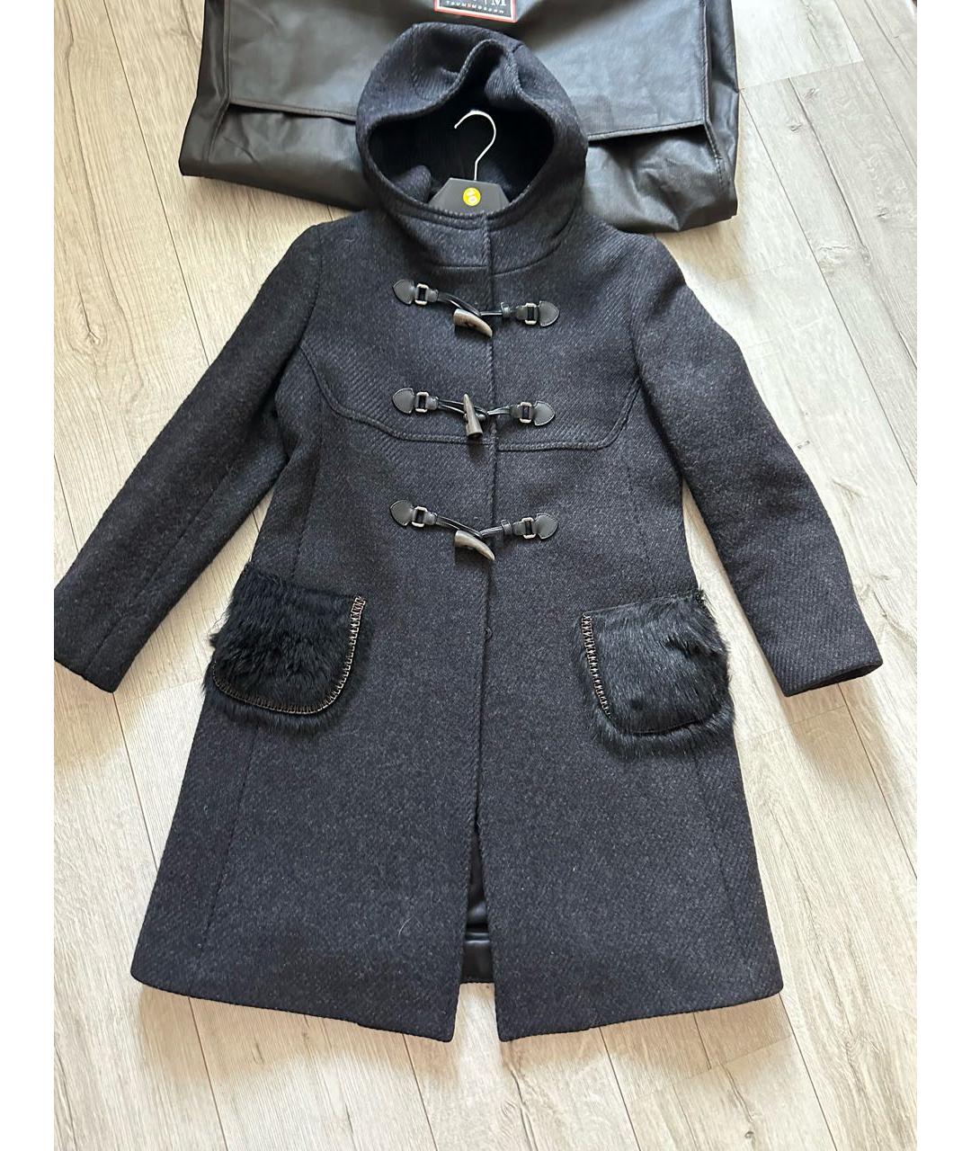 PRADA Антрацитовое шерстяное пальто, фото 8