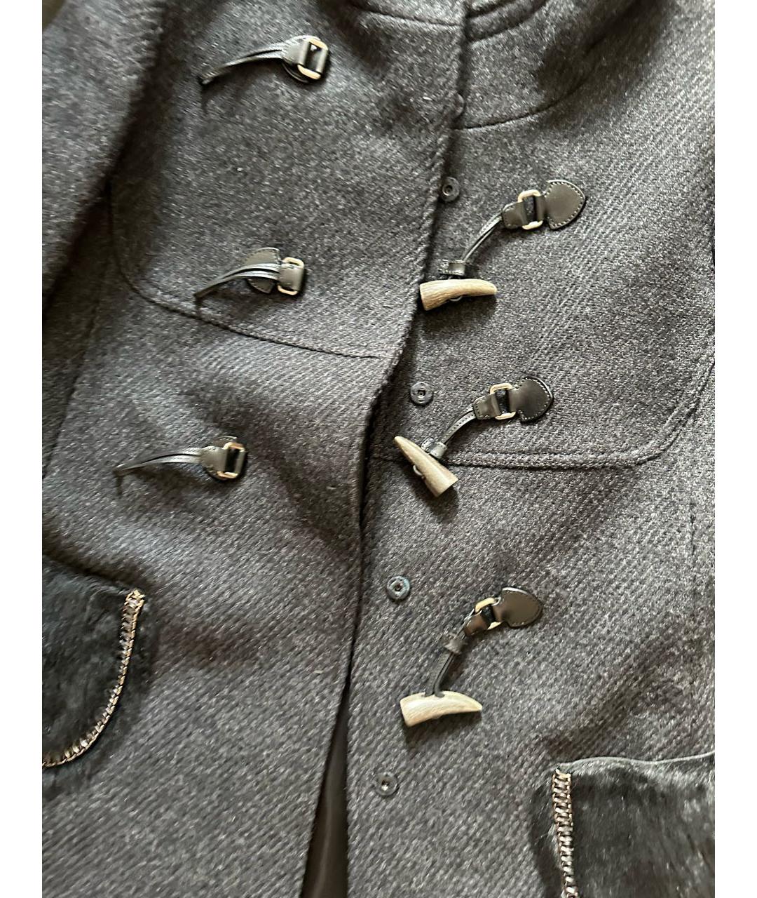 PRADA Антрацитовое шерстяное пальто, фото 6