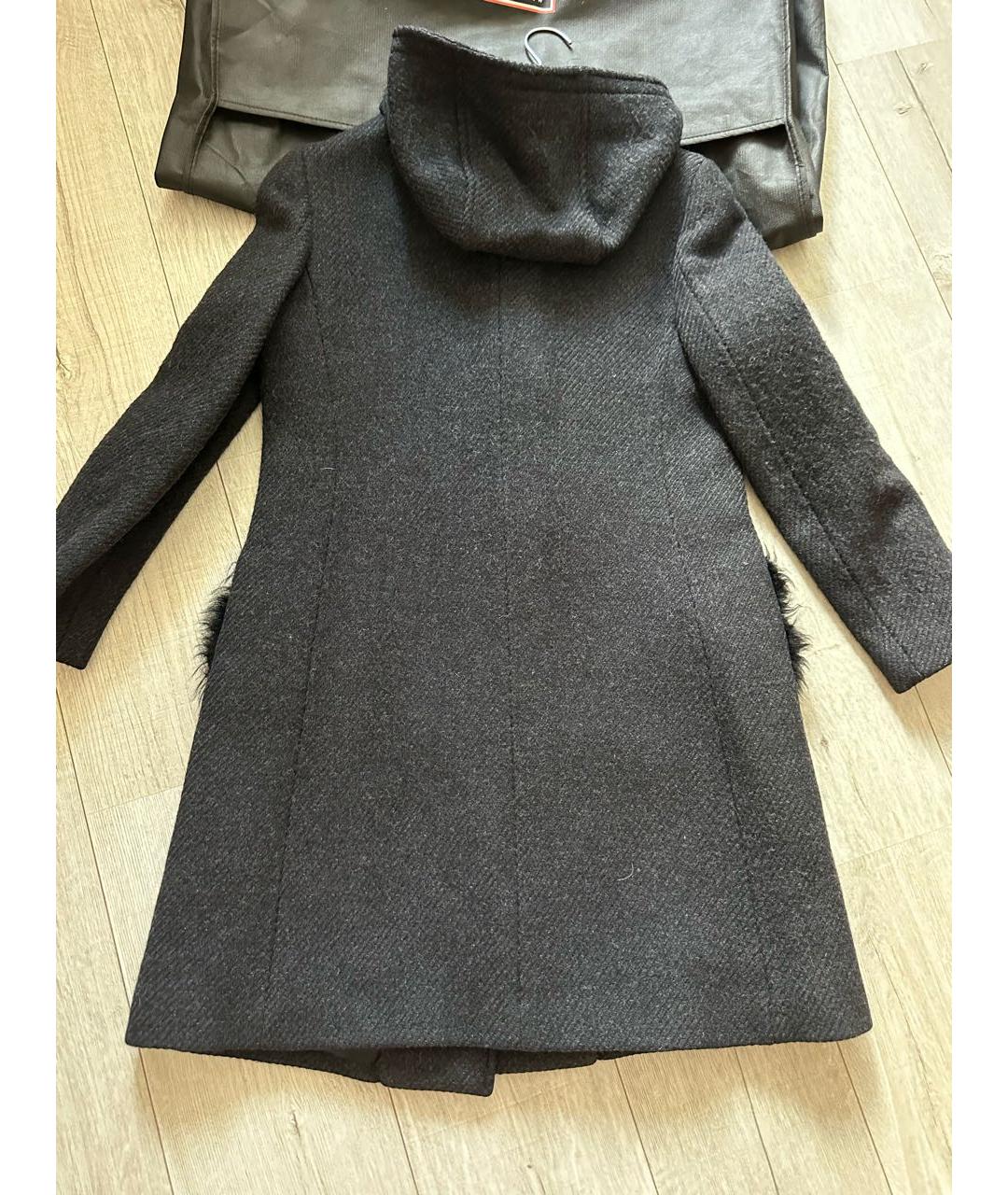 PRADA Антрацитовое шерстяное пальто, фото 2