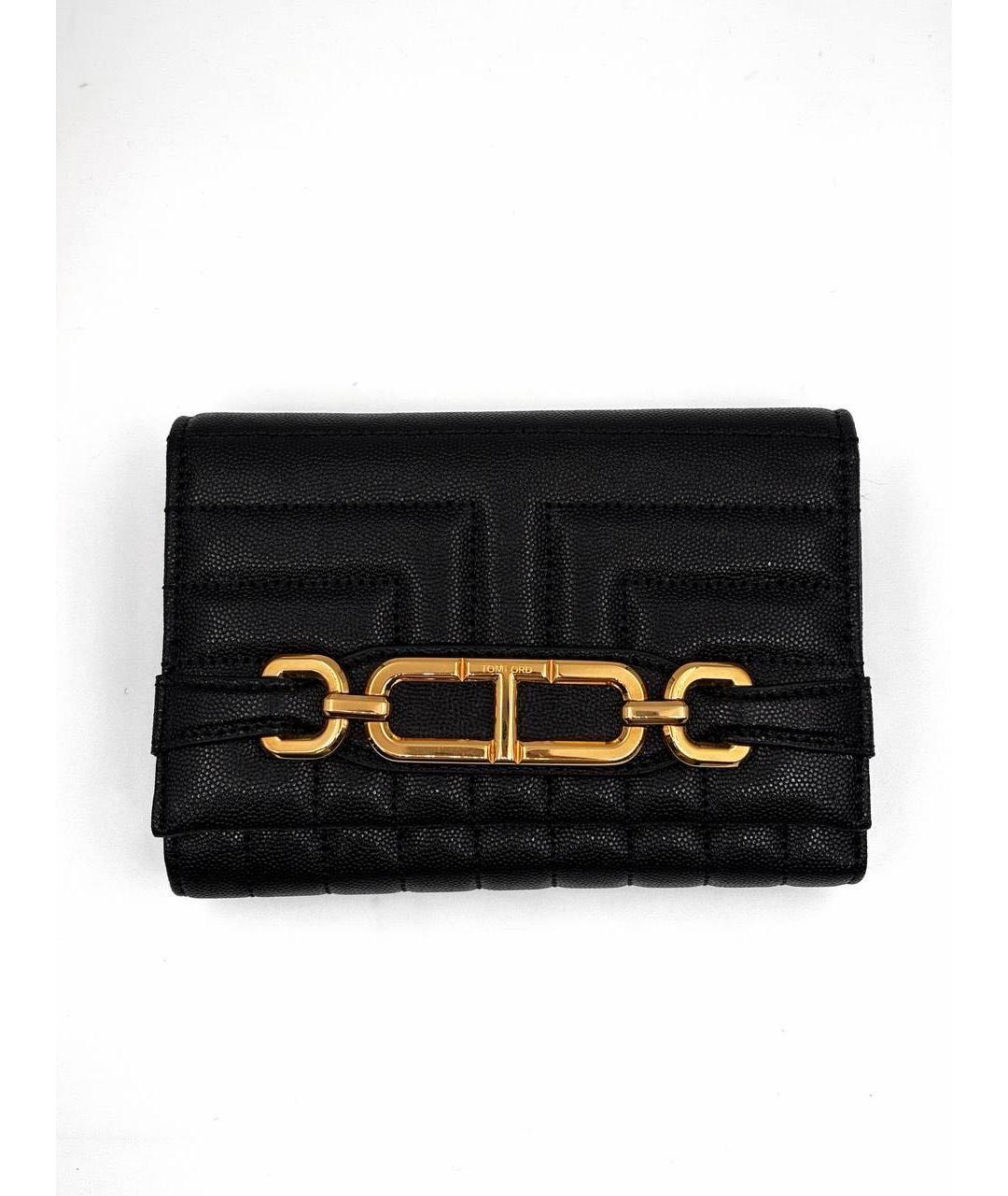 TOM FORD Черная кожаная сумка через плечо, фото 6