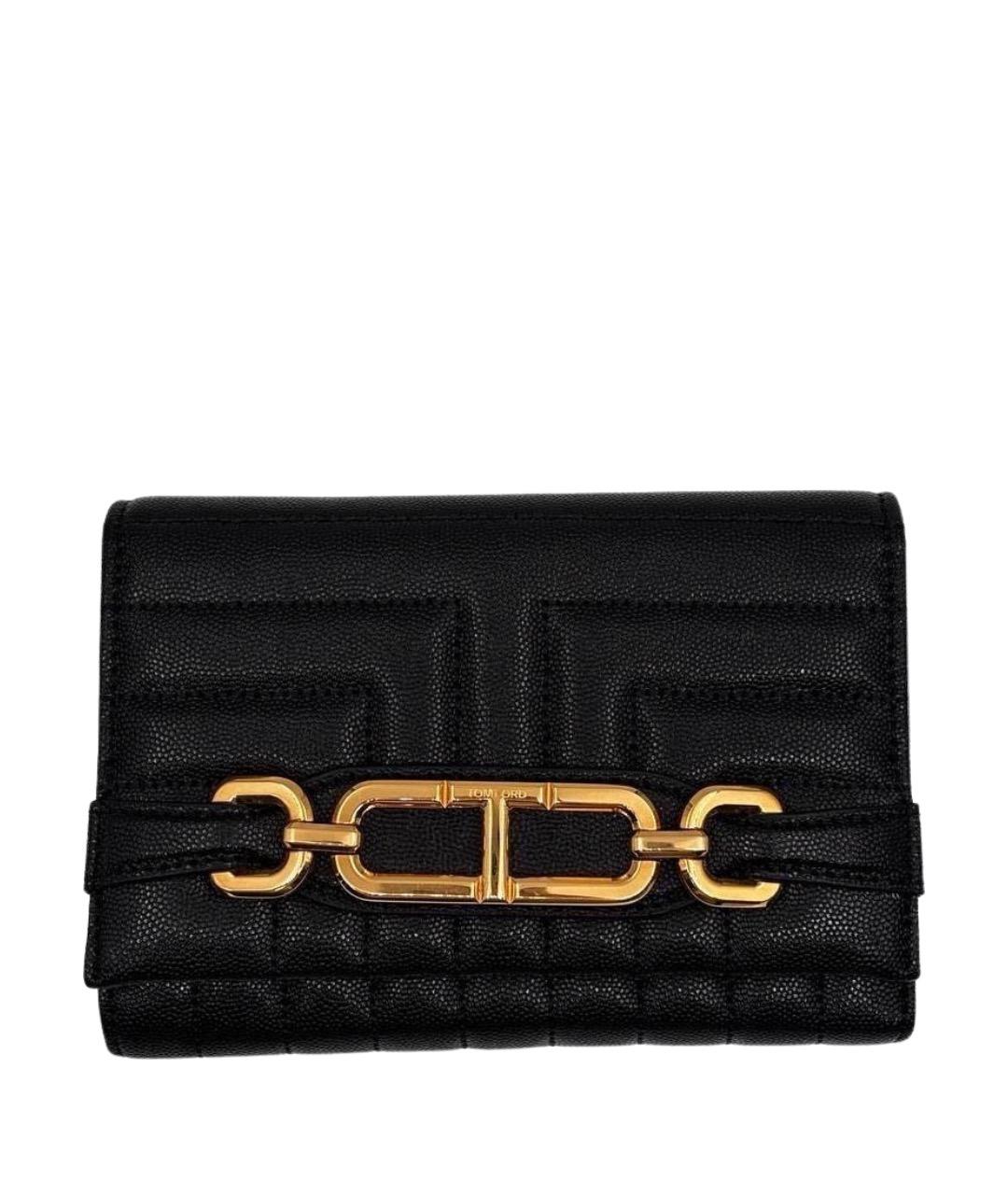 TOM FORD Черная кожаная сумка через плечо, фото 1