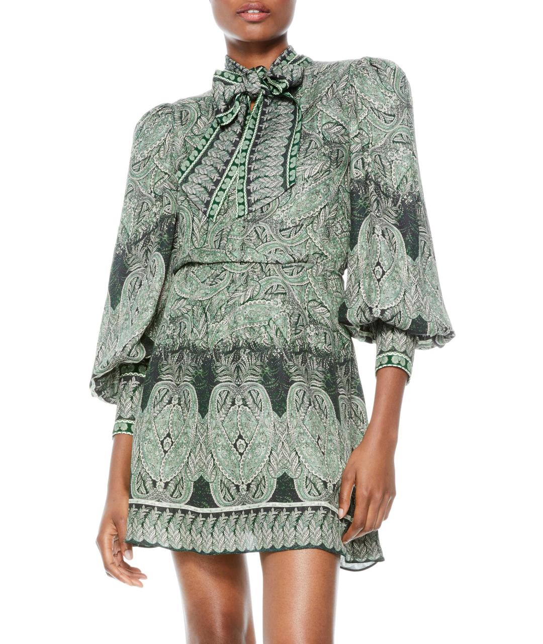 ALICE+OLIVIA Зеленые вискозное коктейльное платье, фото 2