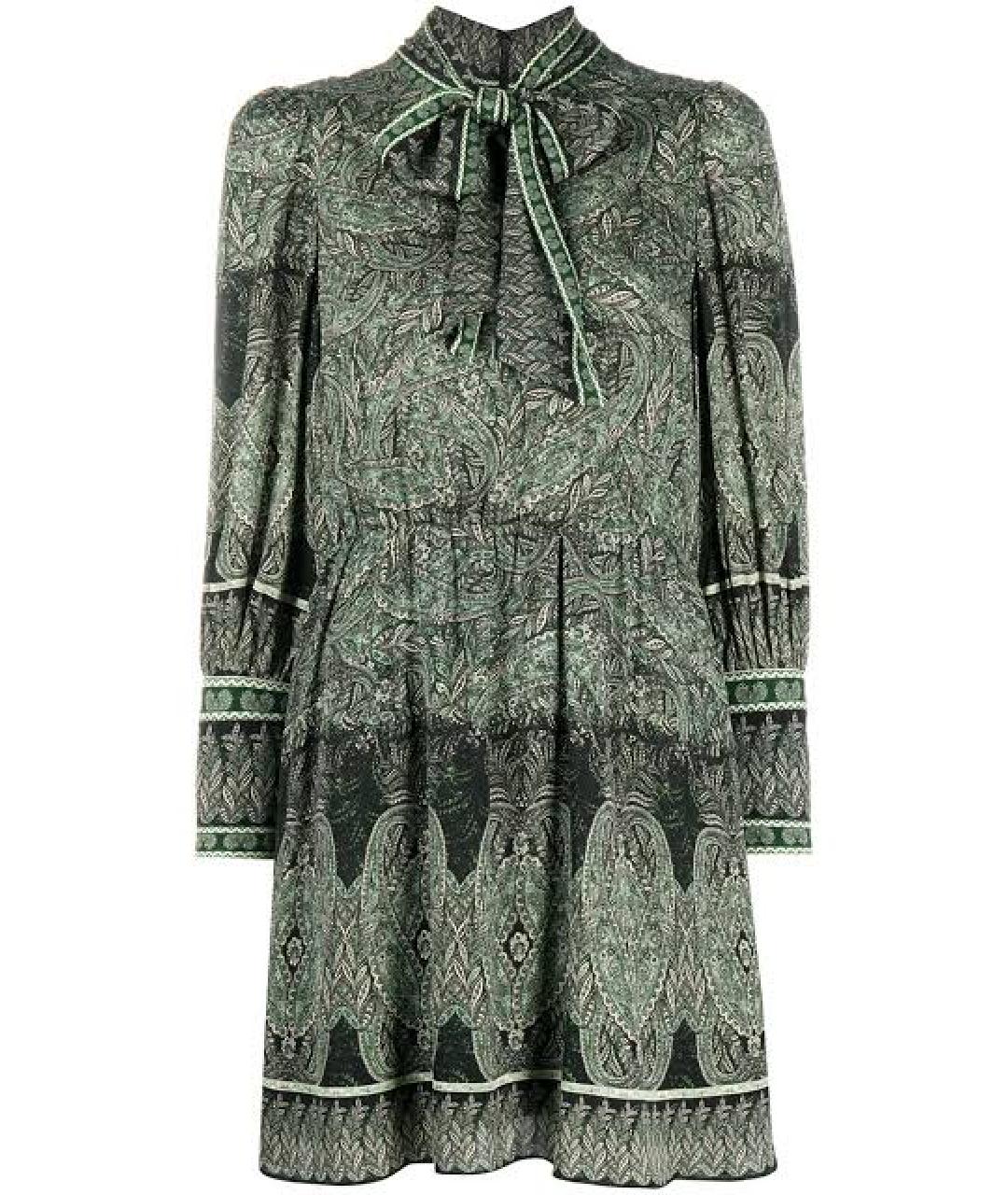 ALICE+OLIVIA Зеленые вискозное коктейльное платье, фото 5