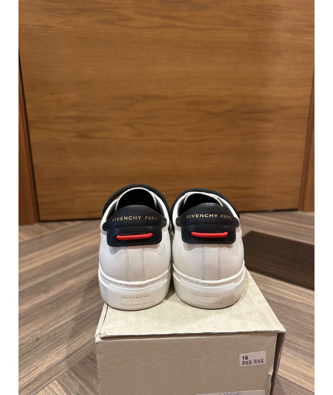 GIVENCHY Белые кожаные слипоны, фото 4