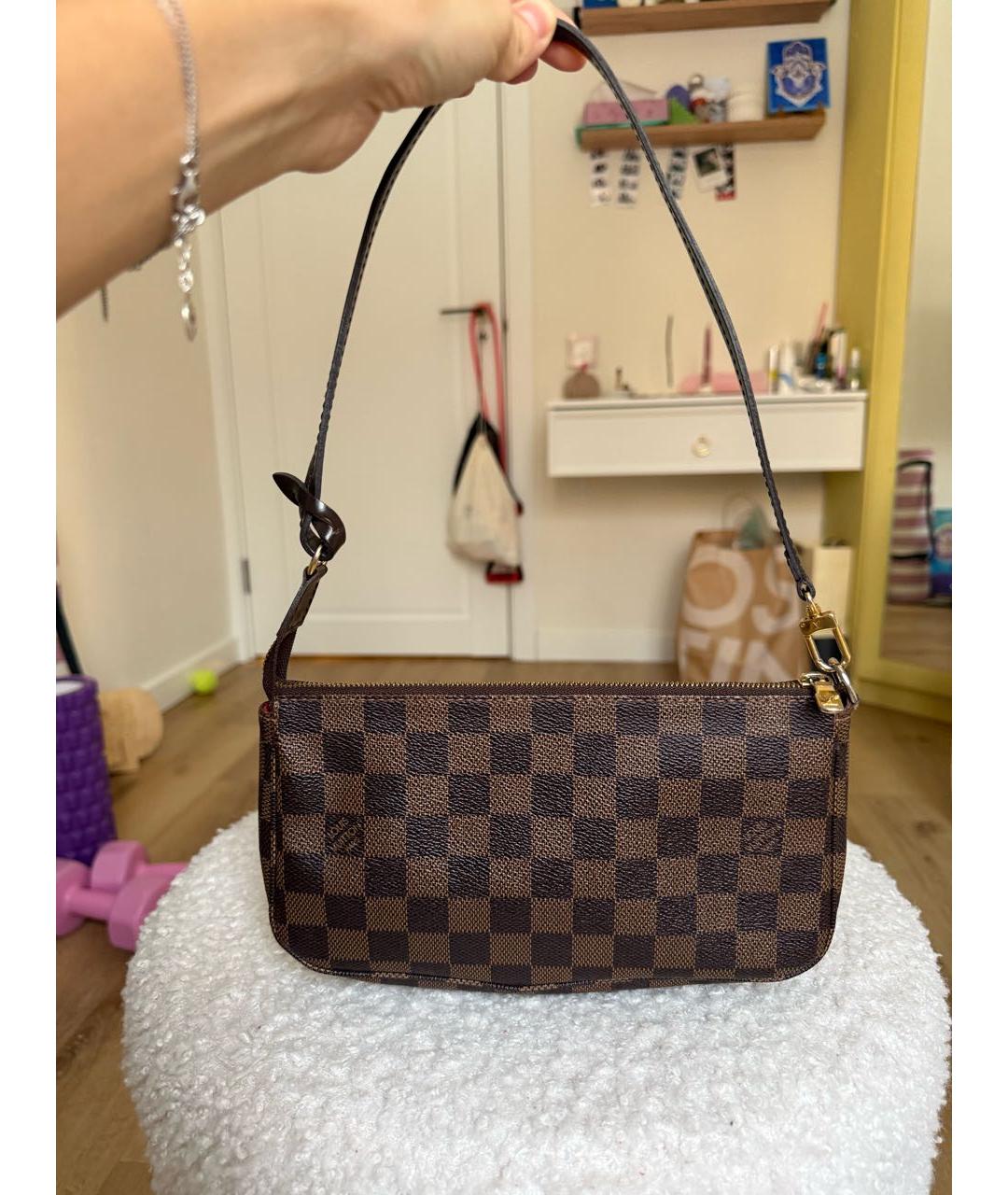 LOUIS VUITTON Коричневая сумка с короткими ручками, фото 8