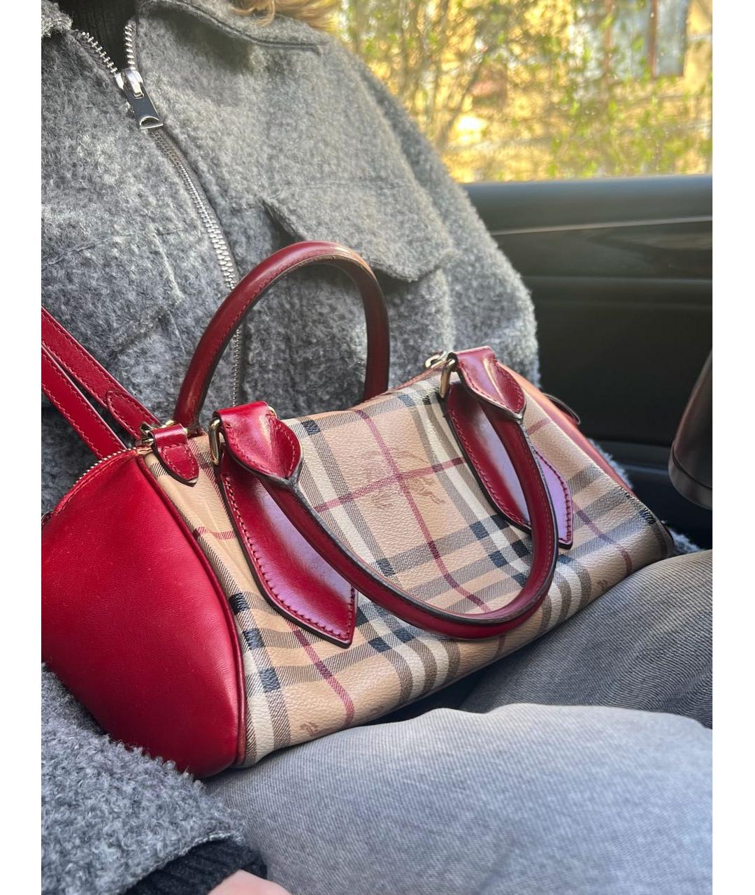 BURBERRY Мульти кожаная сумка с короткими ручками, фото 5