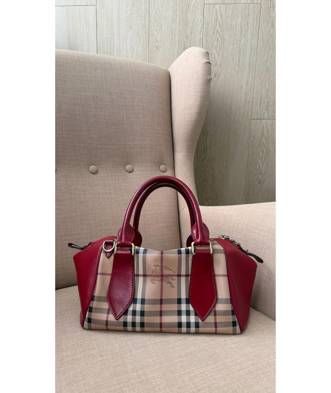 BURBERRY Мульти кожаная сумка с короткими ручками, фото 6