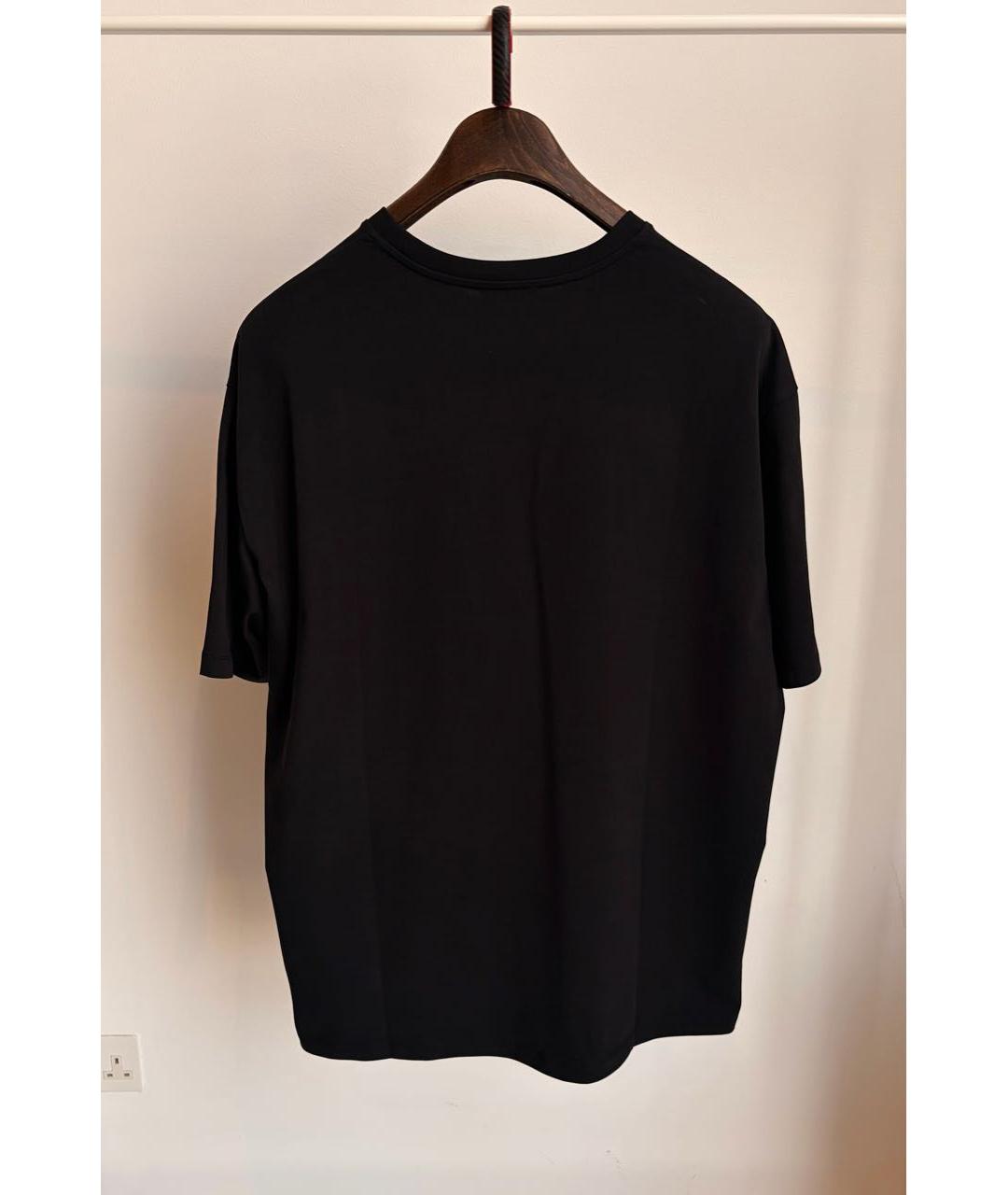 EMPORIO ARMANI Черная хлопковая футболка, фото 2
