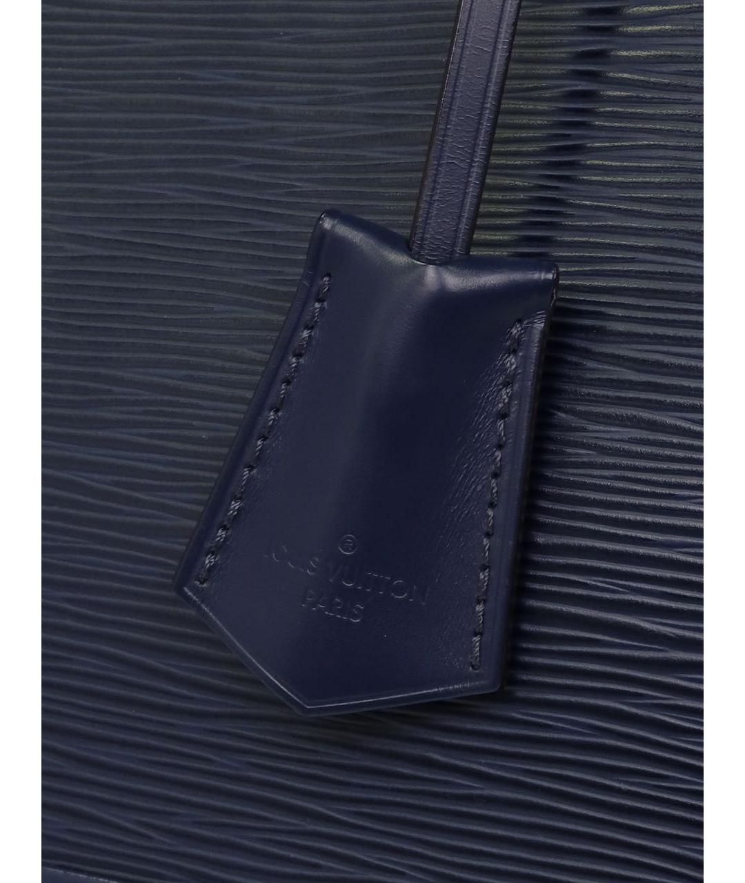 LOUIS VUITTON Синяя кожаная сумка с короткими ручками, фото 7