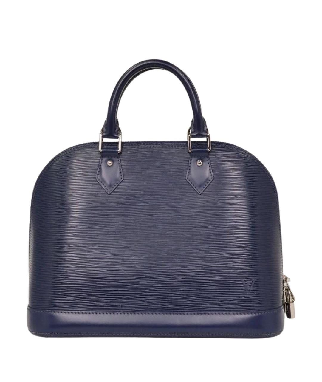 LOUIS VUITTON Синяя кожаная сумка с короткими ручками, фото 1