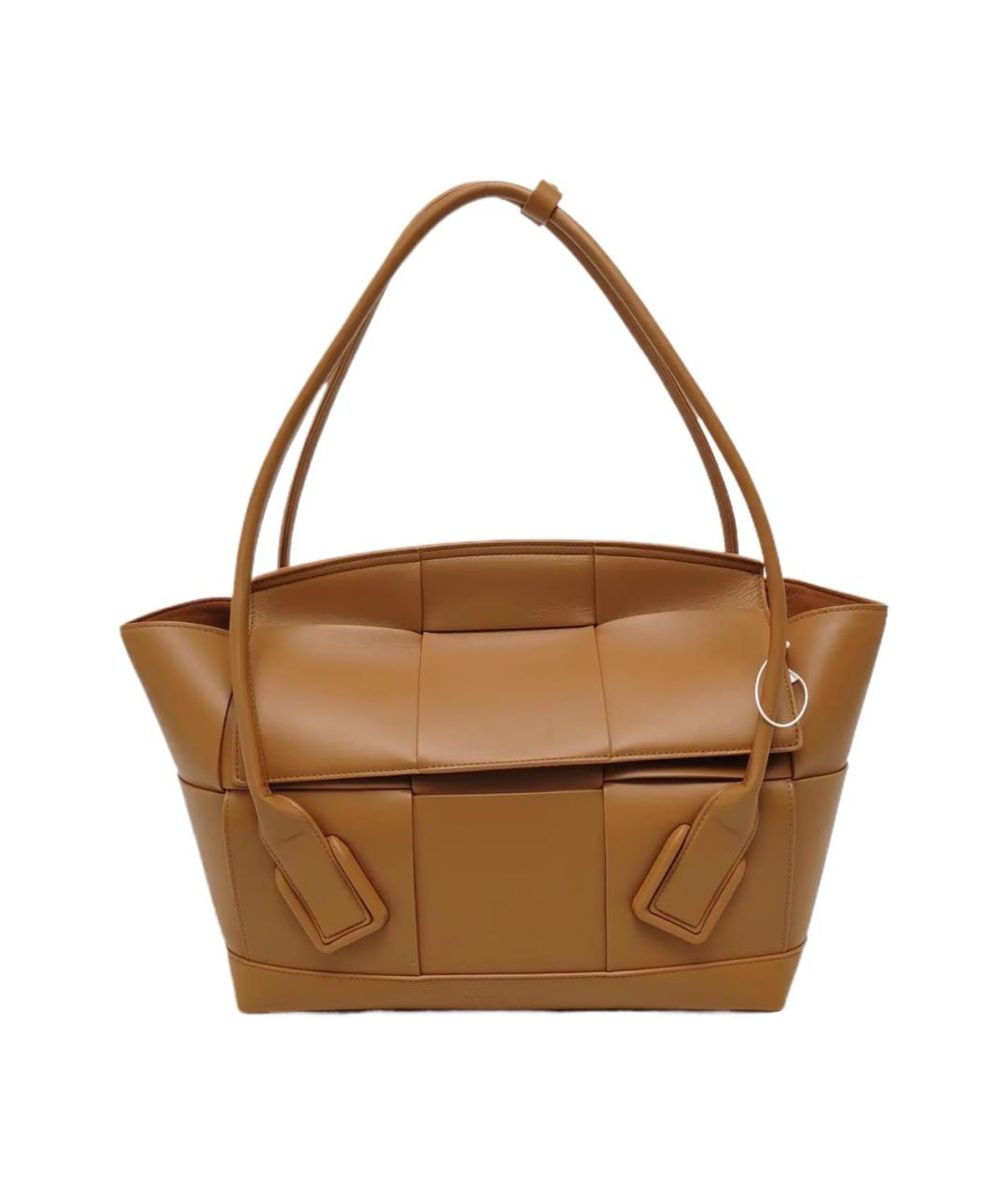 BOTTEGA VENETA Коричневая кожаная сумка тоут, фото 9