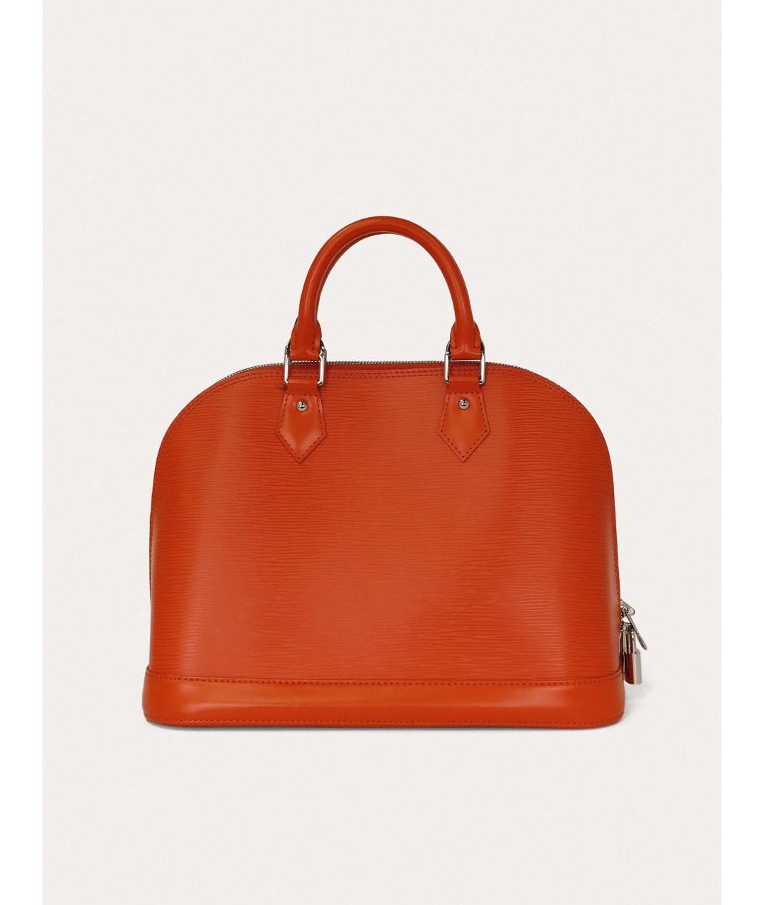 LOUIS VUITTON Коралловая кожаная сумка с короткими ручками, фото 3