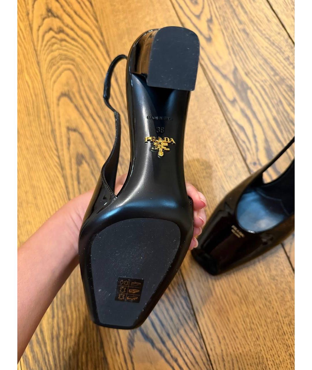 PRADA Черные туфли из лакированной кожи, фото 3